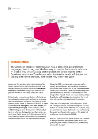 4
4
Megatrends
Answering this question is the main mission of the
Future Trends Forum, the international think tank
where ...