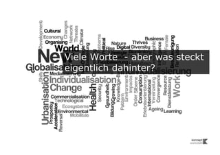 Viele Worte - aber was steckt
eigentlich dahinter?
 