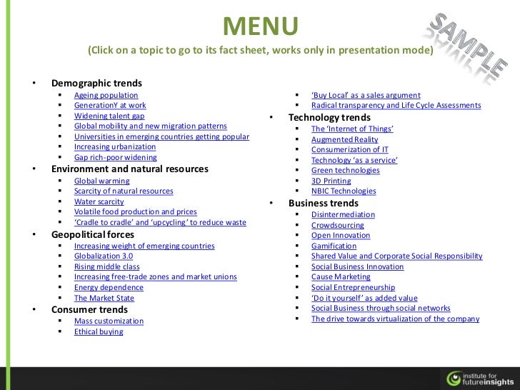 megatrends fact sheets sample sample company fact sheet