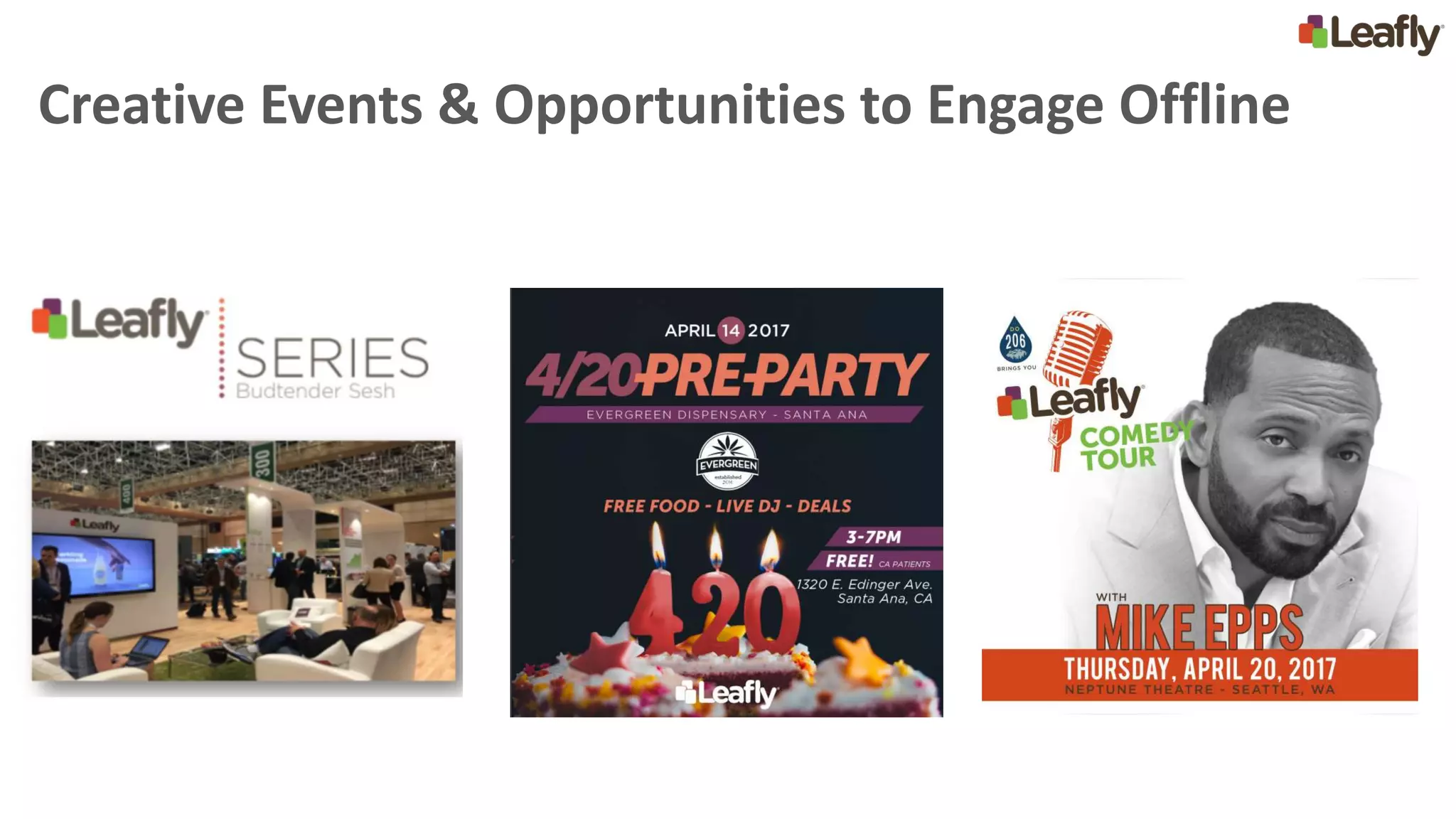 Creative Events & Opportunities to Engage Offline
 