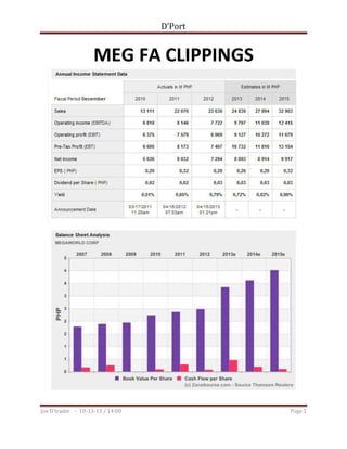 D’Port

MEG FA CLIPPINGS

Joe D’trader - 10-13-13 / 14:00

Page 1

 