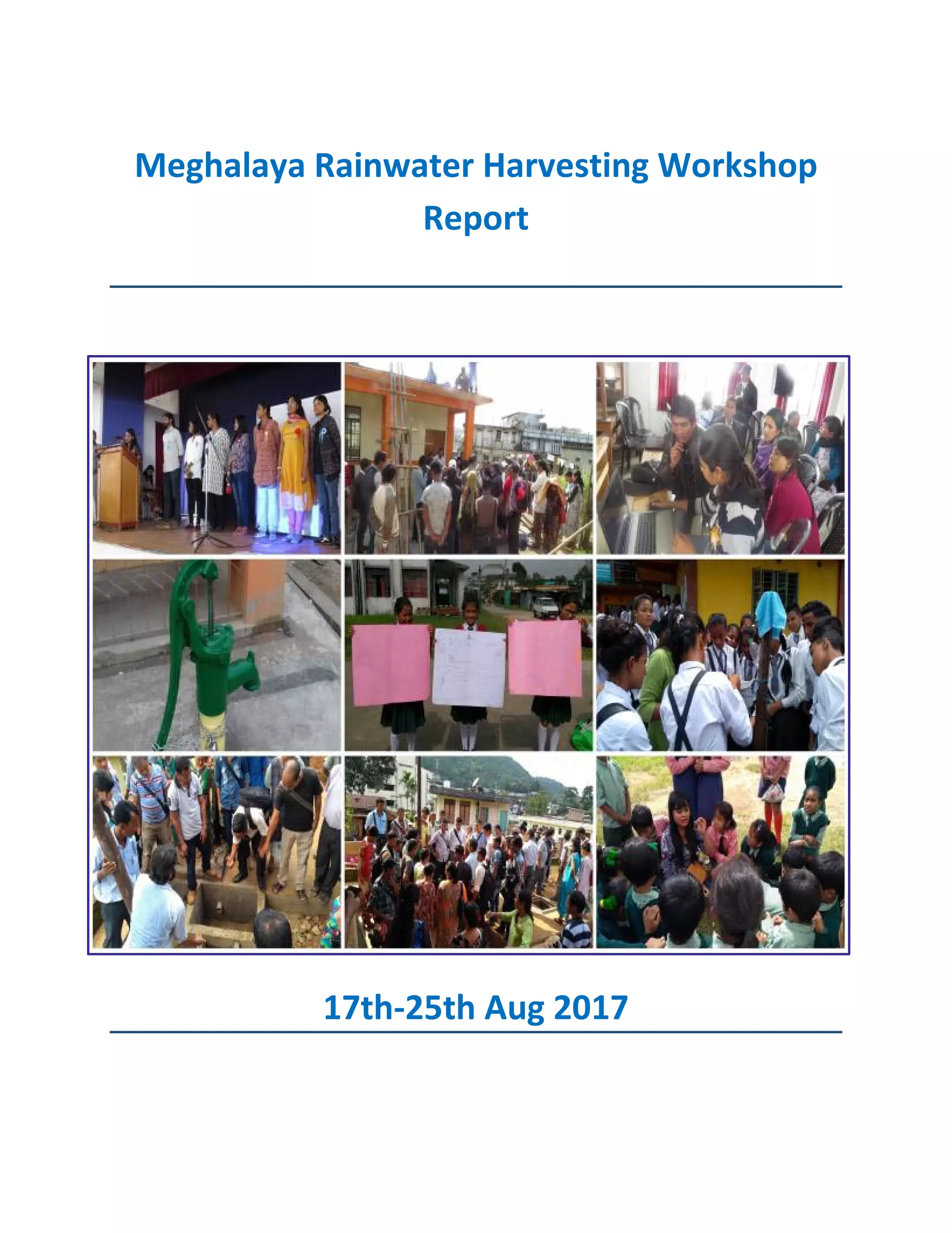 Meghalaya rainwater harvesting report August 2017 PDF