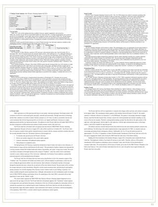 5. Market Trend Analysis: Nike Women’s Running Apparel Fall 2012                                                                    Social Trends
                                                                                                                                       WGSN (5 Key Consumer Spending Trends for 2011, Dec. 28, 2010) reports key trends in consumer spending with
               Factors                                            Opportunities                    Threats                          “commsumption” and Co-created Own Brands (COBs) as trend areas. In addition, American Express Spending and
Company Sales                                              1.5%                                                                     Savings Tracker reports that 76% of consumers will spend more on health/fitness this year, up 6% from 2011
Economic Trends                                            1.5%                                                                     (Americanexpress.com, Jan. 12, 2012). Consumers are consuming as communities, as a result of the rise in online
Political Factors                                          1.0%                      -0.5%                                          shopping and social networking. Also, consumers have the desire for personalization and the opportunity to co-create with
Social Trends                                              0.5%
                                                                                                                                    brands. NIKE is active in both areas, as they were innovators in personal customization with NIKE-ID, and continue to
Competition                                                2.0%                      -1.0%
                                                                                                                                    develop a connection with the consumer through levels beyond the product (online Facebook communities, NIKE+, NTC
Promotional Plans                                          1.0%
Fashion Trends                                             0.5%
                                                                                                                                    app). As more consumers begin to apply these trends, NIKE has an opportunity to capture this newly engaged market and
                                    Total                  8.0%                      -1.5%                                          push them through the company’s brands. There is an opportunity for customers to recognize NIKE as an innovator in this
                    Net Increase/Decrease                  6.5%                                                                     area, since they had an early presence in these trends, further emphasizing their authenticity and credibility. WGSN also
                                                                                                                                    found that consumers are demanding and using mobile health applications on smartphones. They predict that by 2015
Current Sales                                                                                                                       around 500 million consumers will use health-related mobile applications. This indicates a growing concern for the
   NIKE, Inc. is the worlds leading innovator in athletic footwear, apparel, equipment, and accessories.                            inclusion of health and wellness, which will influence consumers to add exercise and lead an active lifestyle, which in turn
NIKE, Inc. revenue was up 10% to a record $20.9 billion for fiscal year 2011. A strong second quarter was a result of               will benefit the NIKE brand. In addition to their catalogue of health inspired app’s, NIKE unveiled the NikeFuel
growth in every geography, except Japan, and in all key categories except Action Sports (NIKE, Inc. Second Quarter                  measurement wristband on January 19, 2012, with limited sales beginning February 22, 2012. MarketWatch reported that
Income Statement Review). The combined NIKE, Inc. portfolio proves to be a powerful tool in generating growth.                      this wristband will change the way people view physical activities, and allow them to upload and connect to the internet,
Moving forward in a volatile global economy, leveraging the strengths of the portfolio will be essential in the ability to          Facebook, and other online communities. Because NIKE has already been responsive to early consumer interest in mobile
manage risk.                                                                                                                        applications, this launch moves them into another level further developing the 24/7 relationship with the consumer. The
The positive trend in growth should continue as a result of future activities, but with many unknown variables in this              growing interest of health among consumers will benefit the industry, and the launch of NikeFuel contributes to my
challenging economy, I estimate growth, due to sales alone, to be at 1.5%.                                                          estimated 0.5% opportunity.
                                                         2011           2010      Percent Change
Annual Revenue (mill)                                  $20,886        $19,014          10%                                          Competition
Quarter 2 Revenue (mill)                                $5,731         $4,842          18%            *Fiscal Year-End: May            The 2012 Summer Olympics will be held in London. This monumental event is an opportunity for top sports brands in
                                                                                                                                    the industry to showcase their connection to sport and according to WWD big brands like Nike, Adidas, and Puma, are
Economic Trends                                                                                                                     confident their marketing spends will translate into healthy sales. The industry and direct competition will all be using this
   The US Bureau of Labor Statistics reported a 0.9% decrease in the national jobless rate, from November 2011 to                   as an opportunity to market to consumers making it a competitive event and potential threat, however the overall tone of
December 2011. The US unemployment rate currently stands at 8.5%, with California at 11.1%. Although California is                  the games, what it represents, and the inspiring spotlight it places on the industry allow me to confidently estimate a 1.5%
above the national average, the unemployment rate has seen a 1.4% decrease from December 2010 to December 2011.                     opportunity.
The San Francisco jobless rate fell to 7.6%, which is below the national average, and is considerably less than the rest of            Stylesight announced Adidas Originals has teamed up with the retailer Opening Ceremony for a capsule collection
the state. The National Retail Federation forecasts a retail industry sales growth of 3.4% in 2012. Growth is derived from          influenced by the London Olympics for Fall/Winter 2012. The growing trend in designer collaborations and the
consumer credit, employment, and consumer confidence factors. With easier lending standards expanding consumer                      customers’ responsiveness to this strategy present a possible threat, as this collaboration has the potential to cross over
credit, unemployment levels at their lowest in three years, and a positive consumer confidence index, I estimate a 1.0%             into current market segments. This presents a 1.0% threat.
opportunity for Fall 2012.                                                                                                             Lululemon, located a few blocks from NIKEtown SF, is a close competitor. Recent scandal and controversy in their
   From a global perspective, Women’s Wear Daily (WWD) reports that the European debt crisis will continue to weigh                 company among employees and products has sparked bad PR for the company, as reported by the Huffington Post in a
on the global markets for 2012, and if there is no resolution soon, Greece, Italy, and Spain will face a tough year for             November 9, 2011 article. This presents an opportunity to capture their customer. I estimate a 0.5% opportunity.
consumer spending, threating a shut down of Europe’s retail business (WWD, 12 for ‘12: The Year’s Hottest Topics, Jan.
9, 2012). However, in Quarter 2, NIKE, Inc. reported an increase in revenues in Western Europe of 2% on a currency-                 Promotional Plans
neutral basis, and Central and Eastern Europe revenues grew 19% on a currency-neutral basis. Positive sales results                    Reebok’s contract with the NFL is ending after 12 years, and NIKE is taking over the reigns to provide new technology
abroad during economic hardship indicate further opportunity for growth for the company. I estimate this to be a 0.5%               in the design and performance of the NFL’s jerseys. The New York Times reported that “nearly half of the NFL’s income
opportunity.                                                                                                                        from licensed goods comes from apparel and headwear.” According to the NFL schedule, kickoff to the 2012 season is
                                                                                                                                    September 6, 2012. The added publicity and chance to showcase the performance and durability of NIKE goods presents a
Political Factors                                                                                                                   0.5% opportunity.
   With an election on the horizon, a heated political atmosphere in Washington D.C. translates into an uneasy                         The 9th NIKE Women’s Marathon will take place October 14, 2012. NIKE registration information reported a sold out
environment. According to WWD, the 2012 presidential race will be particularly concerned with unemployment and                      race for 2011 with approximately 22,500 participants. The growing popularity of the event, and demand for race entries
health care, and other issues facing retailers and the industry (trade and sourcing legislation) will go unanswered (WWD,           has increased significantly over the years and presents an opportunity to connect directly with the bay area customer.
12 for ‘12: The Year’s Hottest Topics, Jan. 9, 2012). The confidence in our leaders’ spirit in their ability to forge ahead is      Added promotional events and a series of contests will be introduced for the 2012 marathon. The most recent contest
not enough; with no actual actionable efforts made in 2012 this leads me to estimate a 0.5% threat.                                 announced was through NIKE+, for registered teams to earn a guaranteed opportunity to purchase a race entry into the
   According to WWD, January 18, 2012, California Governor Jerry Brown launched a campaign to secure voter approval                 2012 marathon, which will be effective January 15th, 2012. Overall, the Marathon creates a 0.5% opportunity.
to temporarily increase sales tax by half percent and raise personal income taxes on the wealthy. The increase in personal
income taxes would take effect this tax year and last through 2017. WWD continues to report, that retailers are in favor of         Fashion Trends
this proposal and a recent Public Policy Institute of California survey found that 60% of likely voters favor the governor’s           One Spring/Summer 2012 runway trend Harpers Bazar identified was “Sports Authority” where designers such as
twin tax increase proposal (WWD, California Governor Pushes for Tax Hike, Jan. 18, 2012). In addition, here in Silicon              Alexander Wang, Rag & Bone, and Narciso Rodriguez utilized athletic influences. According to Vogue, Marc Jacobs
Valley, the expected “Facebook Effect” and the possibility of hundreds of millions of dollars of additional state revenues          even incorporated the trend, by pairing sneakers with skirts, and casual sweatshirts with bottoms that featured lace, sequin,
related to Facebook’s IPO’s, also provide an opportunity. Combined, the proposed taxes and the pending Facebook stock               or other more elegant materials. The acceptance of athletic styles into the fashion industry introduces a sporty vibe into
offerings lead me to estimate a 1.0% opportunity.                                                                                   the consumer marketplace, making this an opportunity for a 0.5% increase.




6. Private Label                                                                                                                            The Private Label line will be an opportunity to respond to the changes within each area, and continue to progress
             NIKE represents two of the most powerful forces in any market, innovation and sports. Our brands connect with          as an industry leader. The contemporary market segment is the consumer between the age of 18 and 30. This market
consumers on all levels in and around sports: physically, culturally and emotionally. Through innovation in technology,             segment is commonly referred to as Generation Y, or the Millennials. This market is increasingly important to engage,
and the Nike+ platform we are able to connect with the consumer on a 24/7 basis. In order to consistently innovate and              because, much like the baby-boomers they will play a crucial role in driving demand and consumer spending over the
create momentum that will fuel long-term growth, we will look to our Apparel and Women’s businesses to supply                       course of the next few decades. Therefore, creating and developing a product line that delivers the right, product, at the
additional growth and drive our Sportswear business. The addition of a new Private Label line will enable NIKETOWN to               right time, in the right amount, with the right fit, at the right price, with the right communication tactics, to this target
develop a strong point of differentiation and continue to build consumer loyalty at the retail level.                               market is, and will be valuable for long-term growth.
             The Private Label line will launch with a test group in the San Francisco NIKETOWN, Women’s Running                            The fashion conscious consumer had previously been underserved as the stores business primarily catered to the
Apparel department. Receipts will arrive in August 2012, with a follow up delivery in October 2012. The Private Label               sports enthusiast. Not delivering to this market segment presents a huge opportunity for NIKE, as consumer tastes are
line is in response to market trends and the continued mission to connect with the consumer and deliver products that meet          increasingly gravitating toward contemporary fashions. Additionally, the 18 to 30 year old market accounts for
the everyday demands of their life. The primary objectives of this program are:                                                     approximately 17% of the U.S. population, or about 50 million people. Introduction of the Private Label line will be the
             •      To stimulate sales growth across the Women’s divisions                                                          first step in engaging this market, and evolving the NIKE brand into other areas of the fashion industry.
             •      Deliver new product categories to the current market segment                                                            Ridding off of the momentum of the Summer Olympics, August 2012 is the perfect time to launch the Private
             •      Cultivate relationships with additional market segments                                                         Label line. The heightened visibility of our brand will increase in-store traffic. Therefore, delivery of this product

             •      Offer products at a competitive price                                                                           classification will be essential in continuing to cater to consumers’ tastes, and will allow for the maximization of

             The Spring/Summer 2012 Runways inspired the introduction of Sport Couture into ready to wear collections, of           consumer wallet share. The second delivery will hit stores in October, just in time for the NIKE Women’s Marathon, to be

which continue to reign as the key trend direction for the season.1 This presentation of athletic inspired style represents the     held in San Francisco. This event will attract individuals from all over, and is the perfect time to again introduce the

evolving consumer mindset that includes health and wellness, functionality, and “green” living at top of mind. This trend           Private Label line to the public.

is not likely to dissipate as Stylesight reported on the concept of “Fashletes”, where the worlds of active and fashion
coincide to create a fashion mash-up of Chic Activewear. Additionally, the Premiere Vision tradeshow examined this
trend and reported it will be translated across all markets.
             The Private Label line will feature three key items across classifications to aid in the consumers creation of the
“Fashletes” look. The assortment will include more fashion styles, with less emphasis on performance, as this line will
serve to bridge the gap between athletic wear and streetwear. Sport influences will primarily translate in the design
through the materials and colors, whereas the cut and style will be more fashion forward. The price point will be set below
the average retail price in each classification, filling the void the current assortment lacks, and allowing for participation
among consumers not currently shopping with us because of price. Fashion ready-to-wear clothing, in general, is not
widely available among the current assortment mixes. Although, some products can serve multipurpose needs, on average,
most of NIKETOWNS clothing is performance driven. By capitalizing on this trend, NIKE is presented with an ideal
opportunity to enter into the “fashion” world.
             The current market segments the NIKETOWN San Francisco Women’s Running Apparel department serves,
spans across the age range of 28 to 60. The Private Label line will primarily appeal to the “Trendsetter” market segment,
as she appreciates style and fashion the greatest. Introduction of this line will likely strengthen the relationship with her, as
currently the assortment mix is underserving her needs. Furthermore, the Private Label line will offer the flexibility to
more specifically target other market segments. Upon examination of the industry, our business, and the psychographics
of the population, NIKETOWN is currently underserving the contemporary market segment.

!!!!!!!!!!!!!!!!!!!!!!!!!!!!!!!!!!!!!!!!!!!!!!!!!!!!!!!!




                                                                                                                                                                                                                                                                     11
 