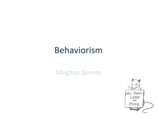 Behaviorism

Meghan Grimm
 