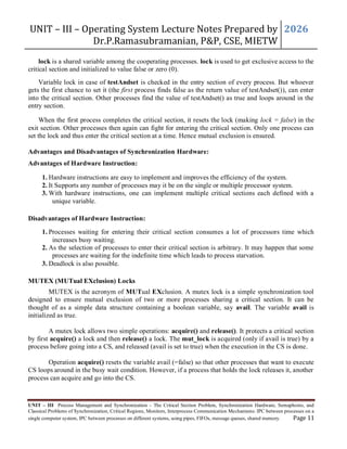 JNTUHMegha Unit 3 Operating system Notes | PDF