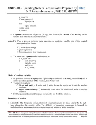 JNTUHMegha Unit 3 Operating system Notes | PDF