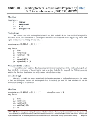 JNTUHMegha Unit 3 Operating system Notes | PDF