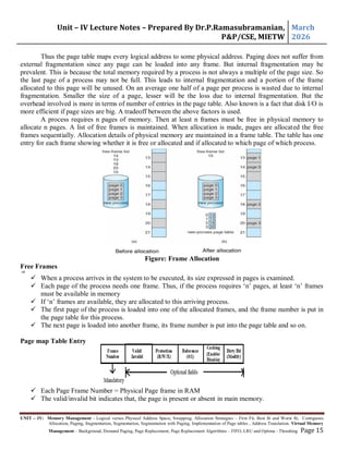 JNTUH - Operating System unit 4 Lecture notes. | PDF