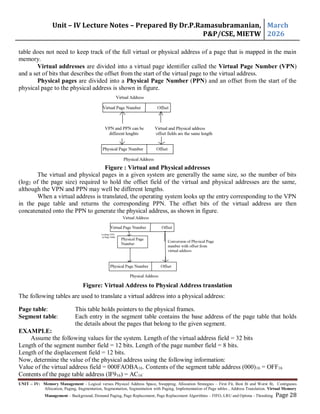 JNTUH - Operating System unit 4 Lecture notes. | PDF