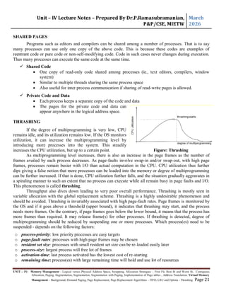JNTUH - Operating System unit 5 Lecture notes. | PDF