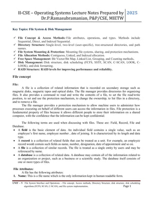 JNTUH Operating system unit 5 Lecture Notes | PDF