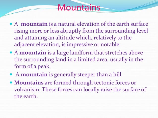 Major Relief Features Of the Earth | PPTX | Geography | Science