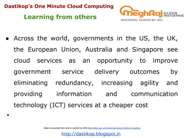 Meghraj Government Of India Cloud Ppt Meghraj Government Of India Cloud Ppt
