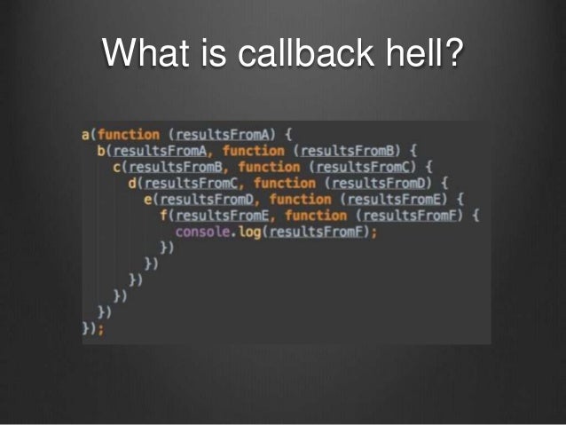 How to Prevent Callback Hell