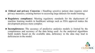 Machine Learning Algorithms for Predictive Analytics in Precision ...
