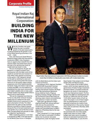 Mehfil Magazine - Royal Indian Raj Building India for the New Millennium