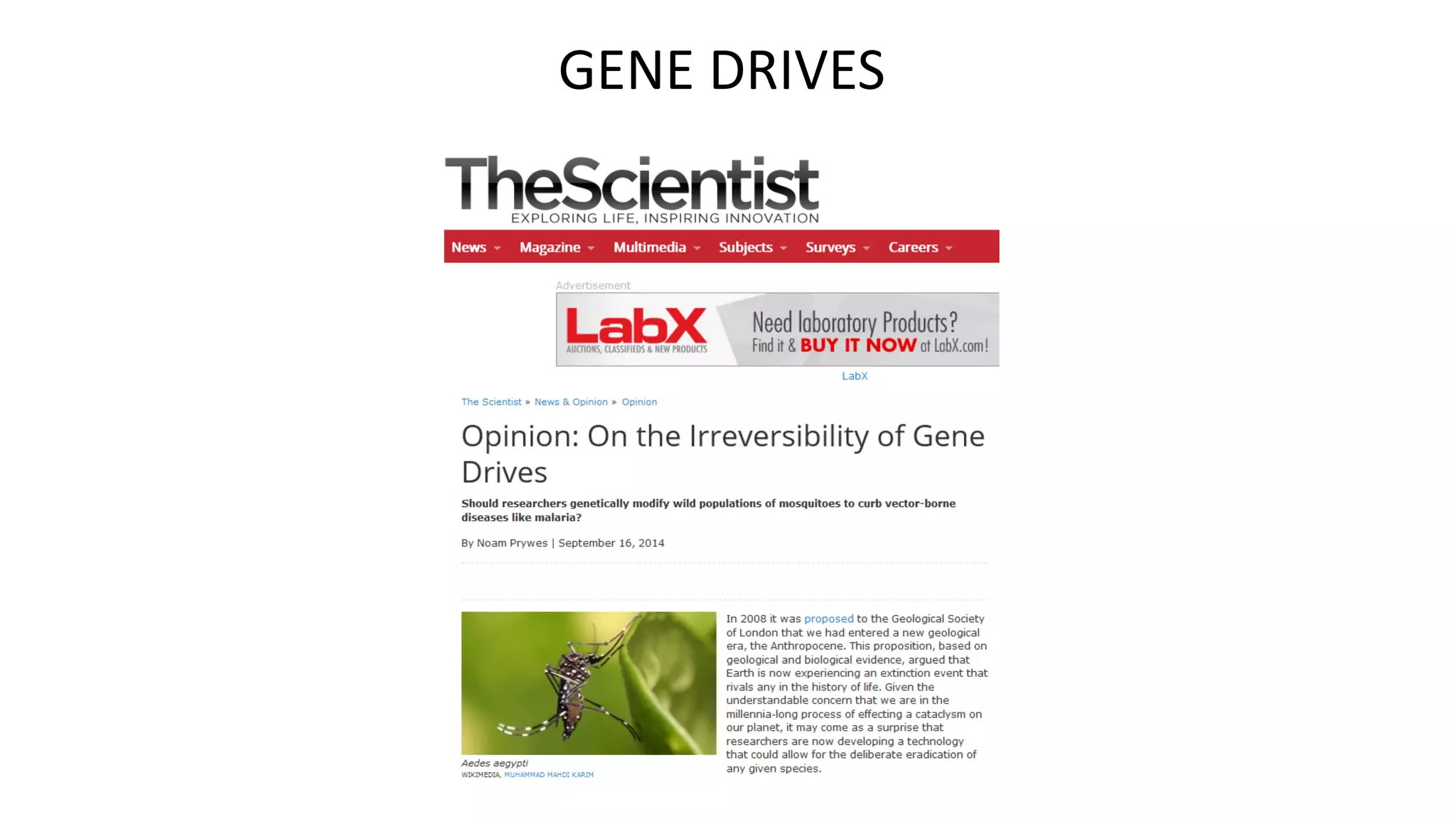 GENE DRIVES