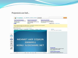 Projemizin son hali…