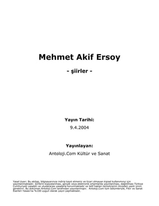 Mehmet Akif Ersoy
                                              - şiirler -




                                          ...