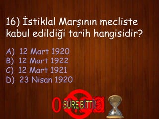 Mehmet Akif Ersoy Bilgi Yarışması 24 Soru | PPTX