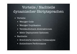 Mehr Dynamik Durch Skriptsprachen