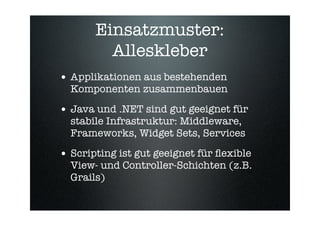 Mehr Dynamik Durch Skriptsprachen