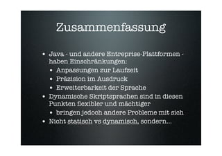 Mehr Dynamik Durch Skriptsprachen