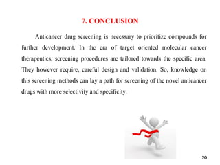 Pharmacological screening of anticancer drugs | PPT
