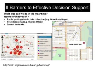 II Barriers to Effective Decision Support
What else can we do in the meantime?
Room for innovation?
•   Public participati...