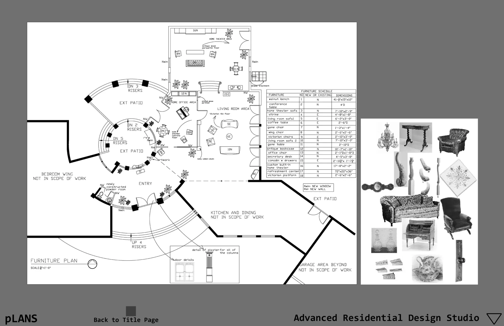 pLANS   Back to Title Page   Advanced Residential Design Studio
 