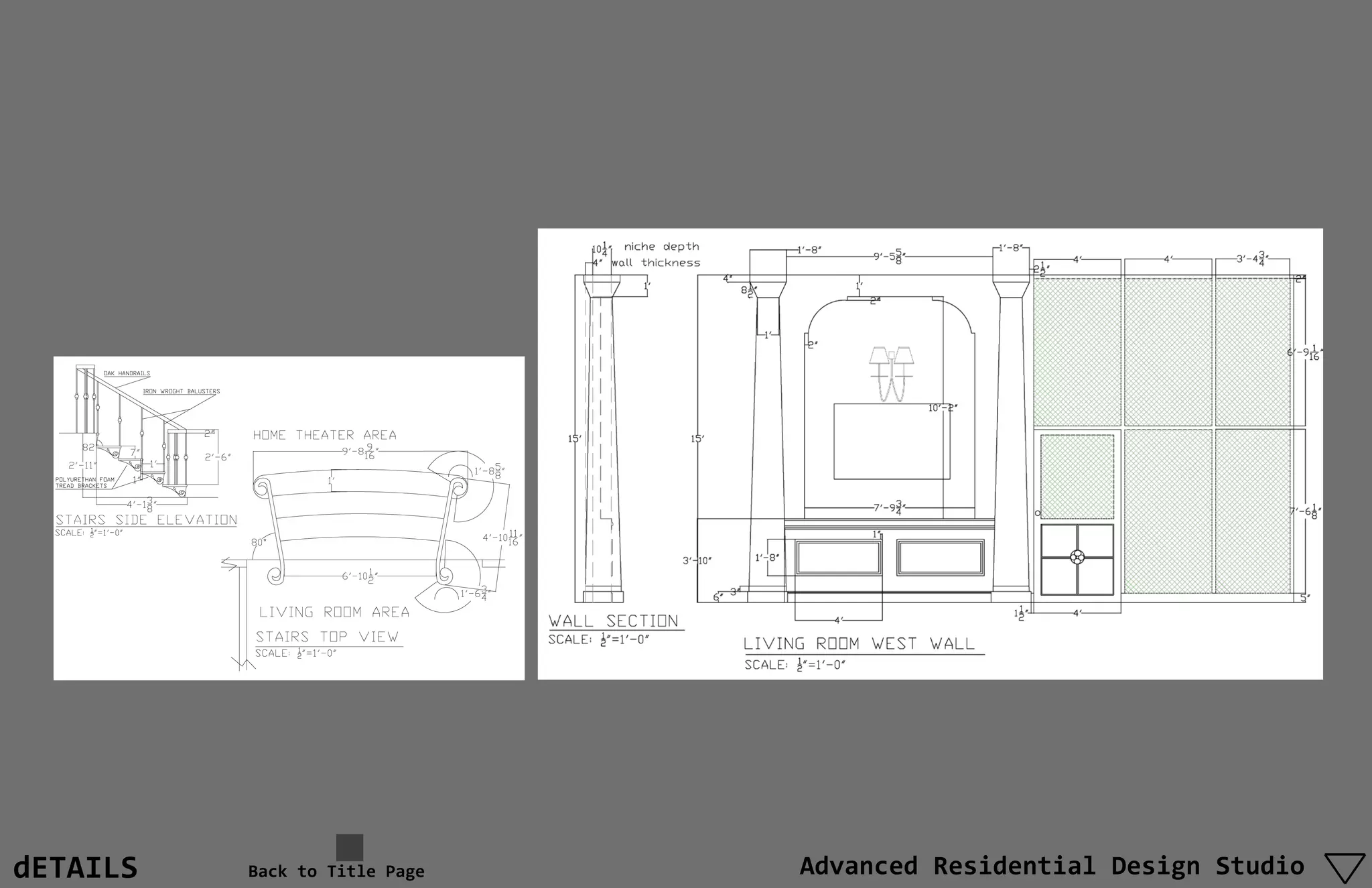 dETAILS   Back to Title Page   Advanced Residential Design Studio
 