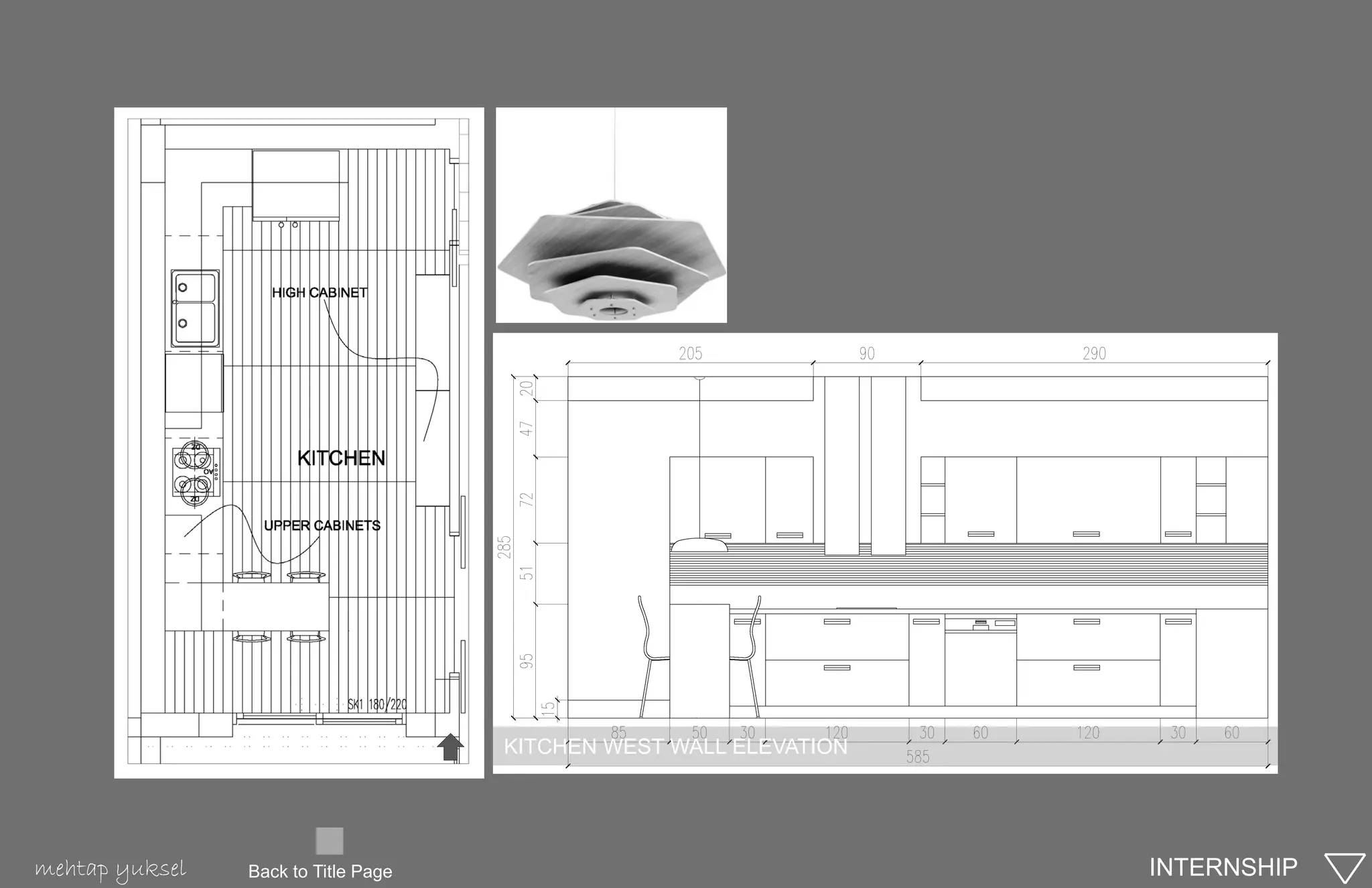 KITCHEN WEST WALL ELEVATION




mehtap yuksel   Back to Title Page                                 INTERNSHIP
 