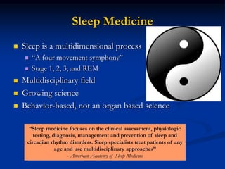 Multidisciplinary Sleep Program Sleep Medicine - Dr. Mehta | PPTX