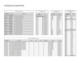 SCHEDULE & QUANTITIES
 