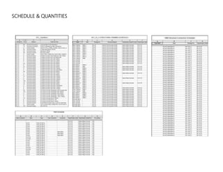 SCHEDULE & QUANTITIES
 