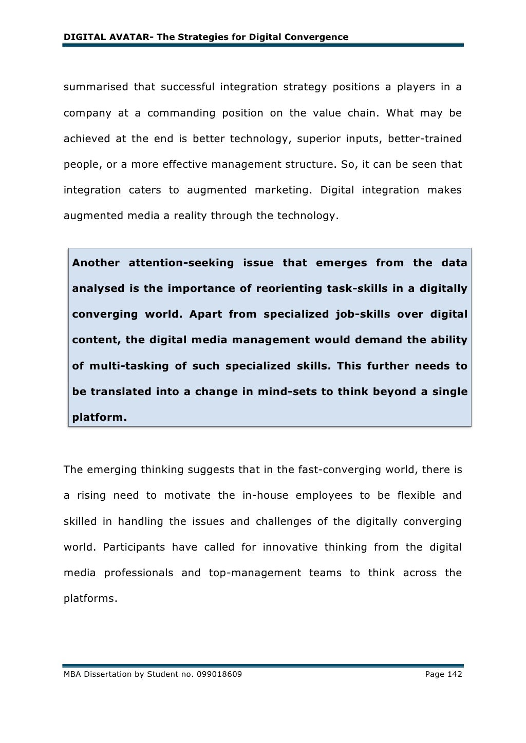 MBA Dissertation - Business/Marketing bibliographies - Cite This For Me