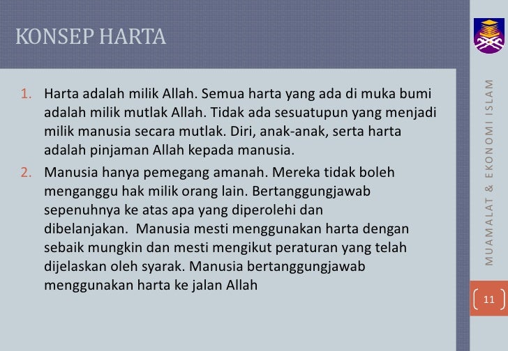 Konsep Harta Dalam Islam