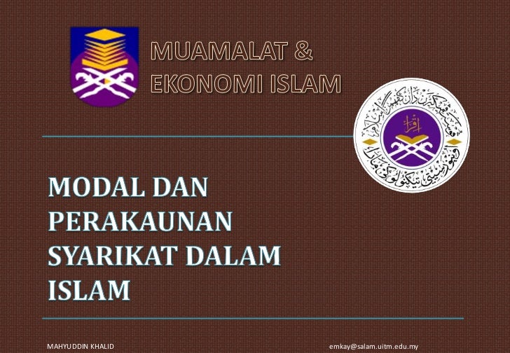 Modal Dan Perakaunan Syarikat Dalam Islam