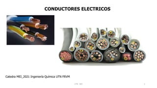 UTN - MEI 1
CONDUCTORES ELECTRICOS
Catedra MEI_2021 Ingeniería Química UTN FRVM
 