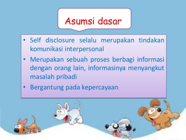 Meida puspasari self disclosure theory Meida puspasari self disclosure theory
