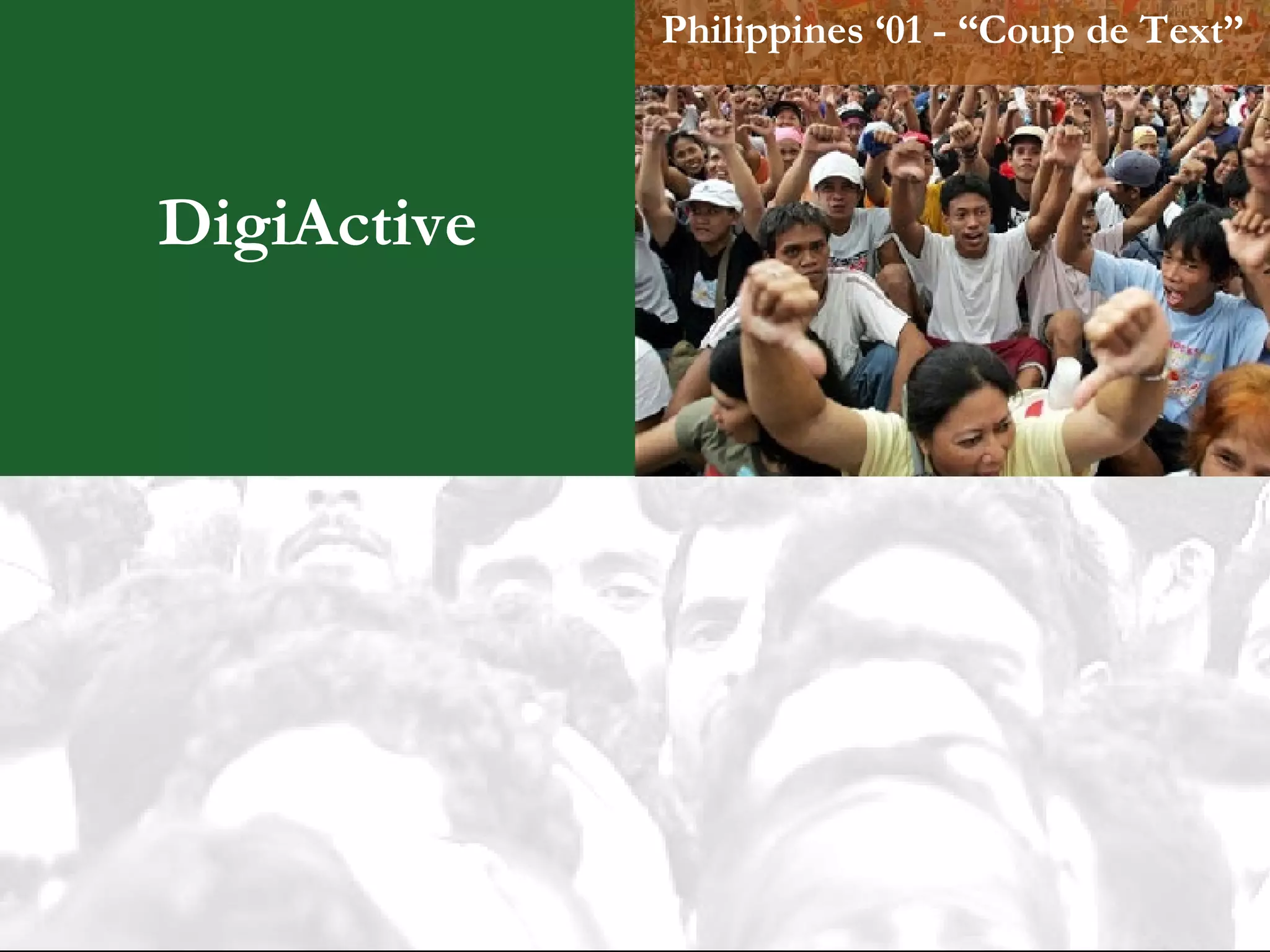 Philippines ‘01 - “Coup de Text” DigiActive 