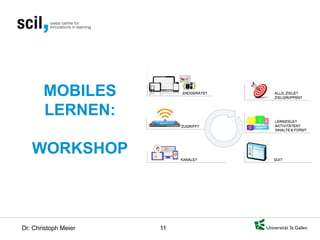 Dr. Christoph Meier 11 
MOBILES LERNEN: WORKSHOP  