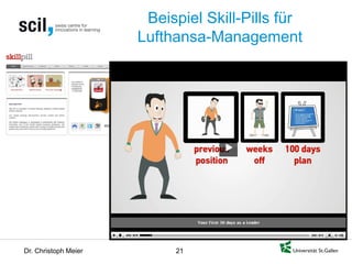 Dr. Christoph Meier 21 
Beispiel Skill-Pills für Lufthansa-Management  