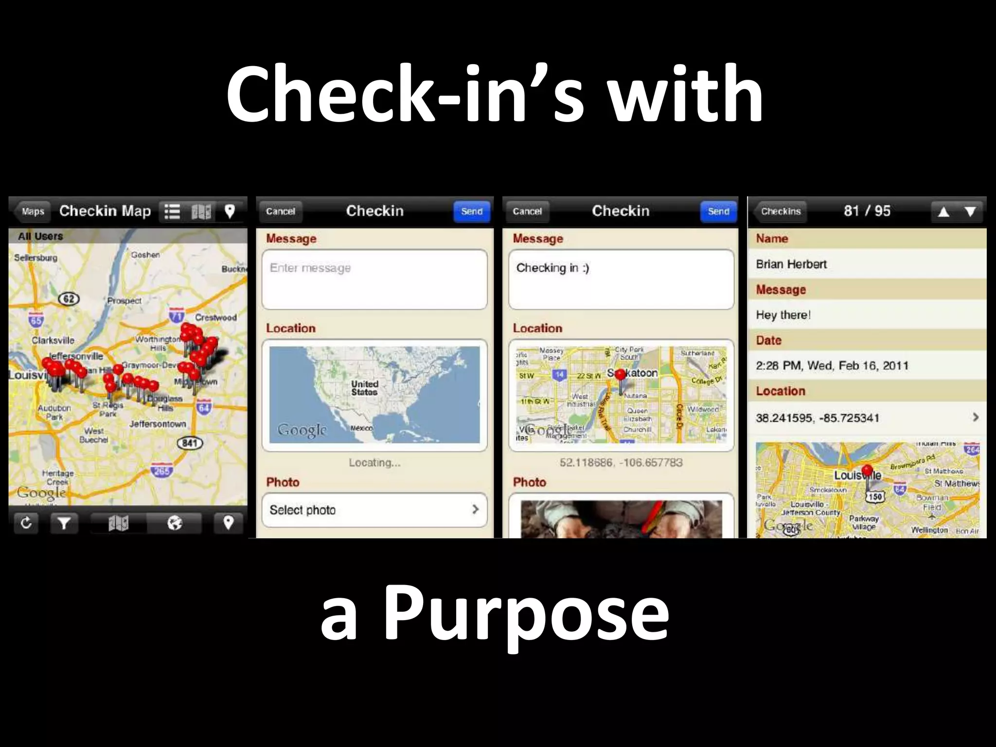 Check-in’s witha Purpose