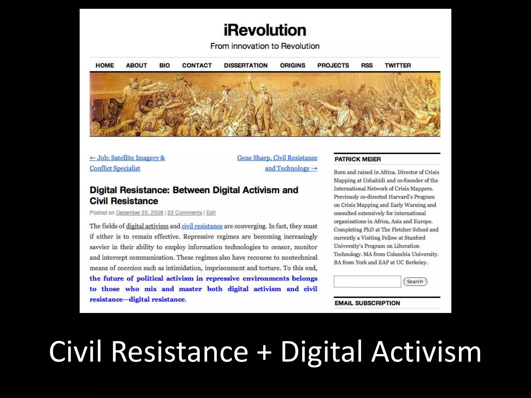 Civil Resistance + Digital Activism