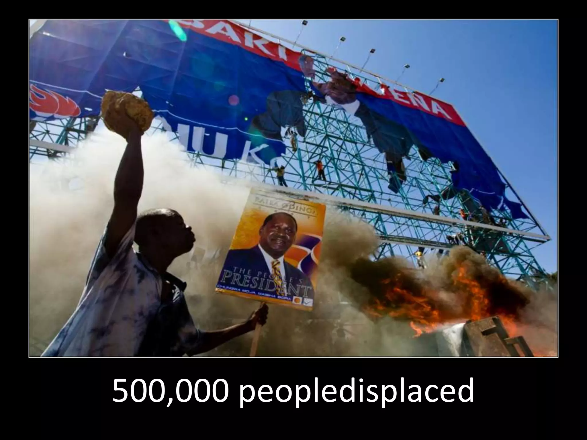 500,000 peopledisplaced