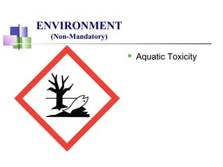 ENVIRONMENT
(Non-Mandatory)
 Aquatic Toxicity
 