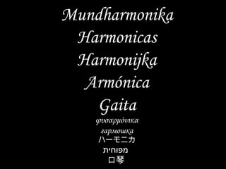 Mundharmonika Harmonicas Harmonijka Armónica Gaita φυσαρμόνικα гармошка ハーモニカ מפוחית   口琴   