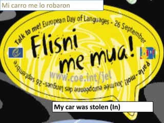 Mi carro me lo robaron

My car was stolen (In)

 