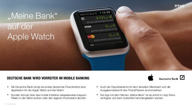 TWT Trendradar: App "Meine Bank" auf der Apple Watch